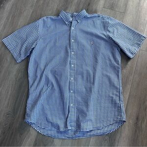 Polo Ralph Lauren Blue and White Gingham Checkered Men's Shirt 2XLT